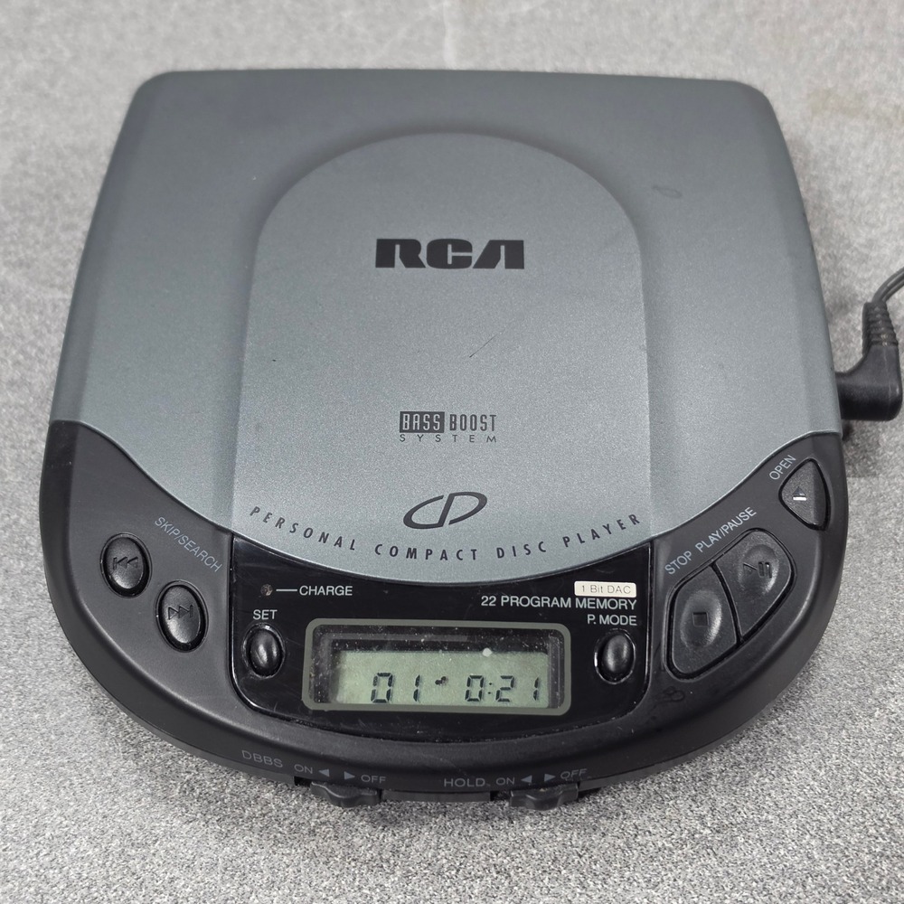 RCA CD‎ Player Personal Portable RP-7920A Grey Good Bass Boost 1997 Works
